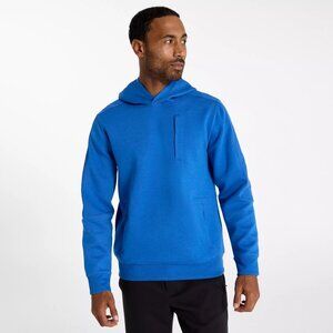 VRST Men's Pinnacle Fleece Hoodie, Large, Bright Blue Heather